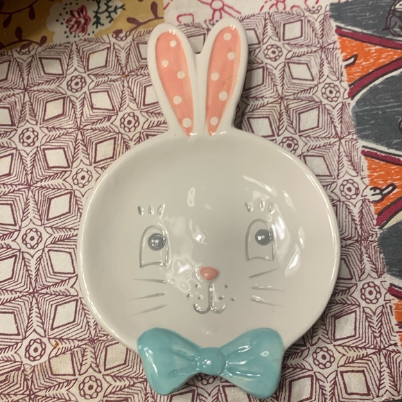Transpac Joanna Parker Easter Bunny dish/ spoon rest. - Picture 1 of 3